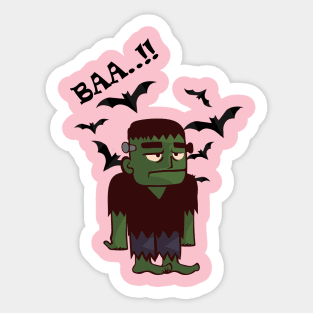 sad frankenstein Sticker